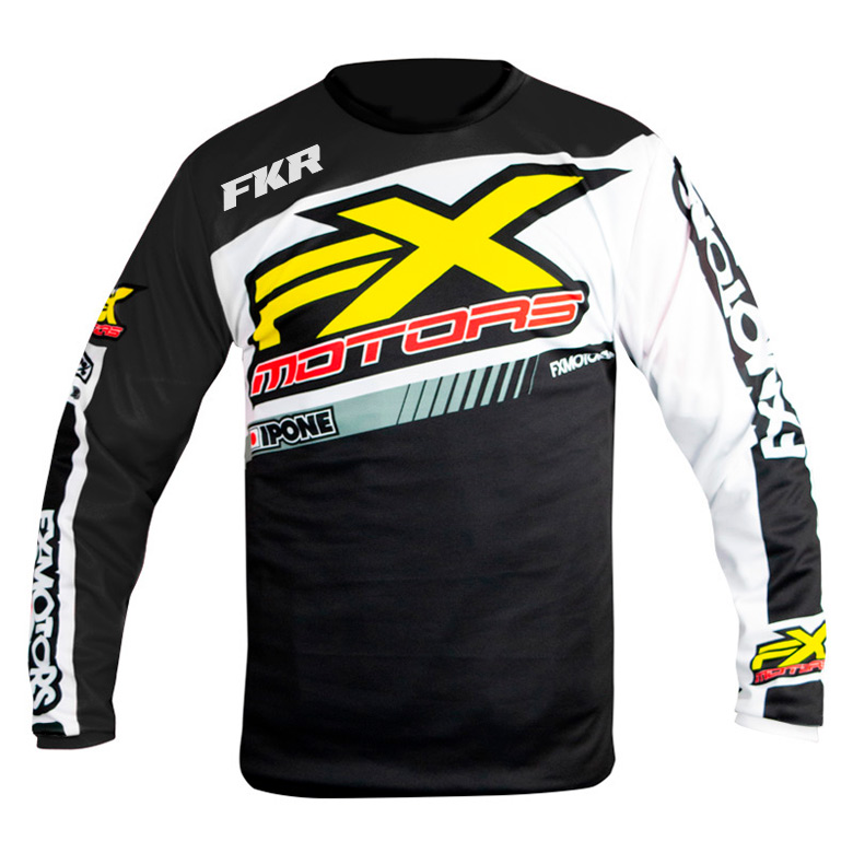 maillot fxmotors racing line black fkrmx