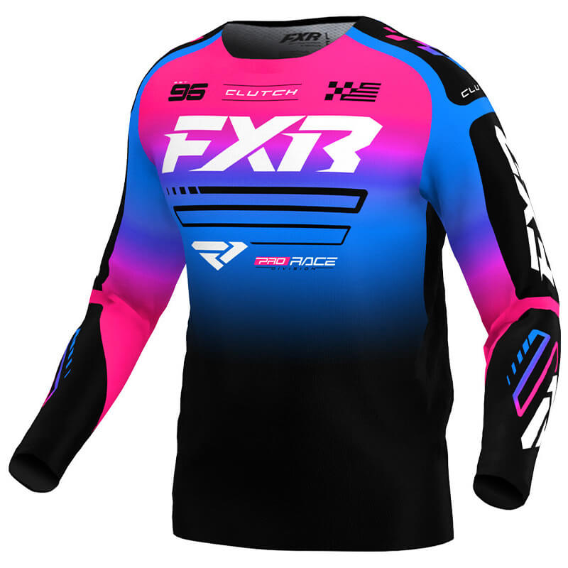 maillot fxr clutch rose bleu 2025 mx