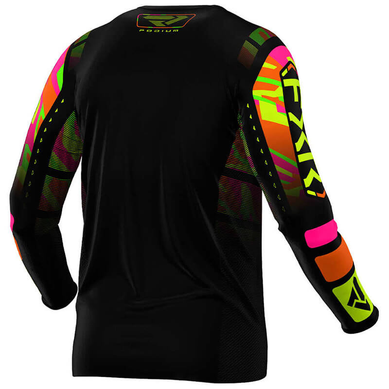 maillot motocross fxr podium sherbet camo noir 2025 mx