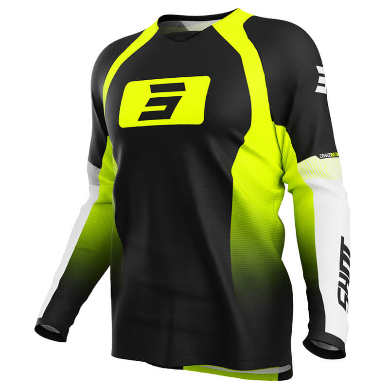 maillot shot draw instinct jaune fluo 2025 mx