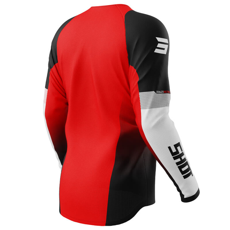 maillot shot draw instinct rouge 2025 cross mx