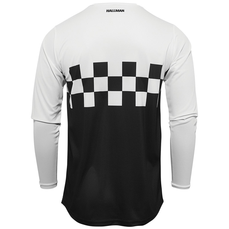 maillot thor hallman differ cheq 2022 noir blanc motocross