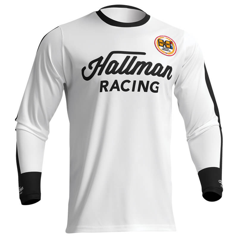 maillot thor hallman differ roosted 2023 blanc mx