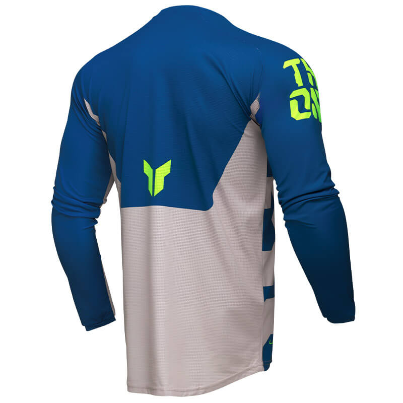 maillot thor launchmode forge bleu 2025 enduro mx