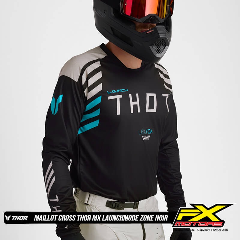 maillot thor launchmode zone noir 2025 cross mx