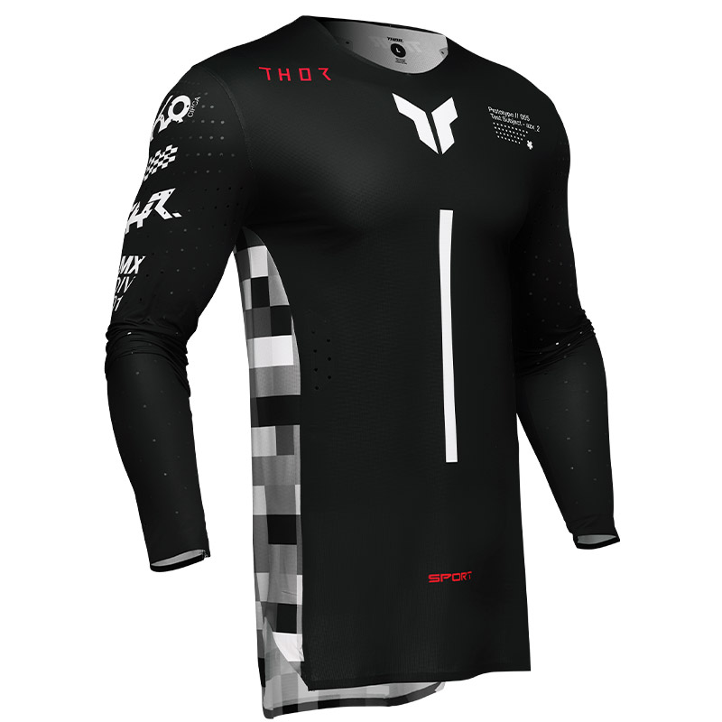 maillot thor mx sportmode riot noir 2025 cross