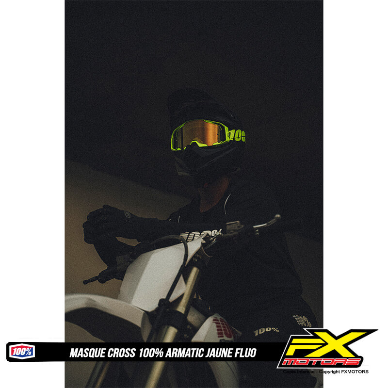 masque 100 percent armatic jaune fluo 2024 mx