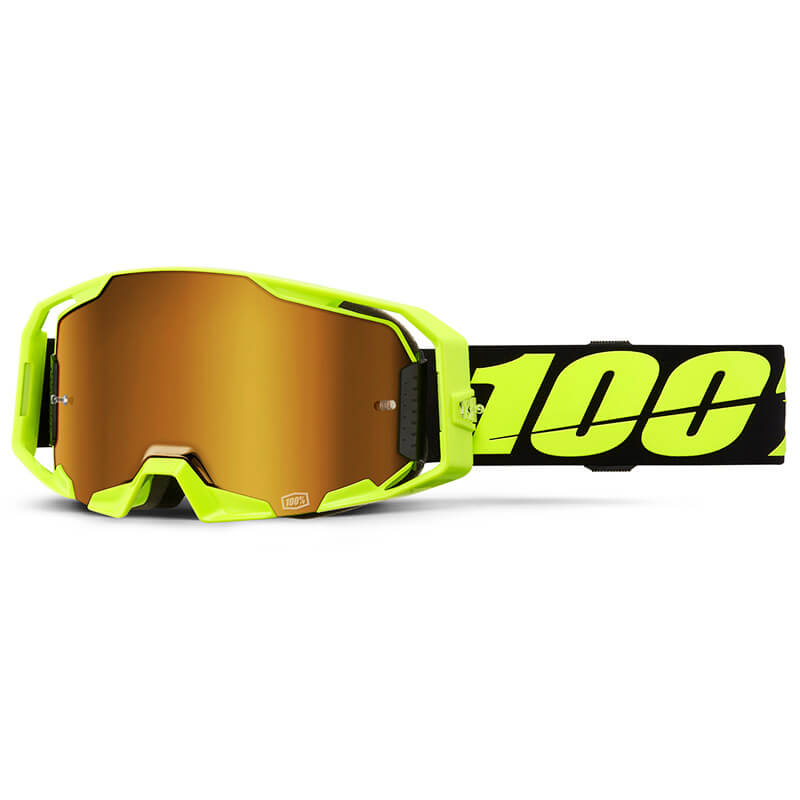 masque 100 percent armatic jaune fluo miroir 2024