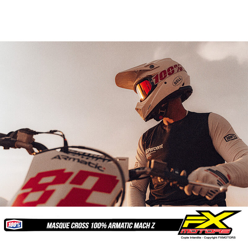 masque 100 percent armatic mach z miroir 2024 motocross