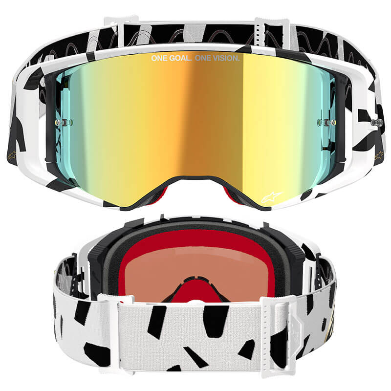 masque alpinestars supertech corp blanc or mirror 2025 cross