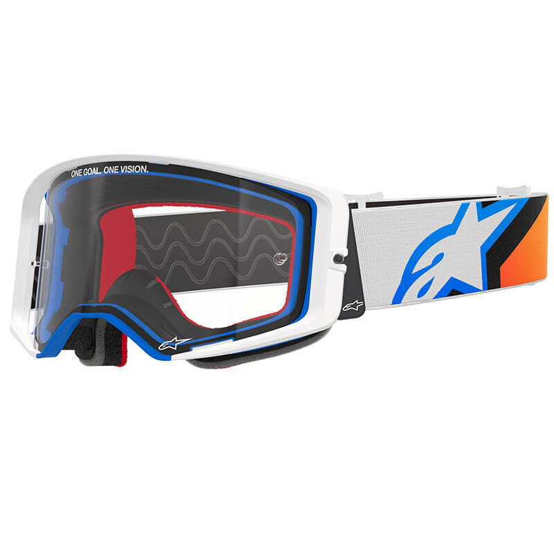 masque alpinestars supertech corp bleu orange clair 2025