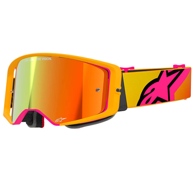 masque alpinestars supertech corp jaune rose mirror 2025