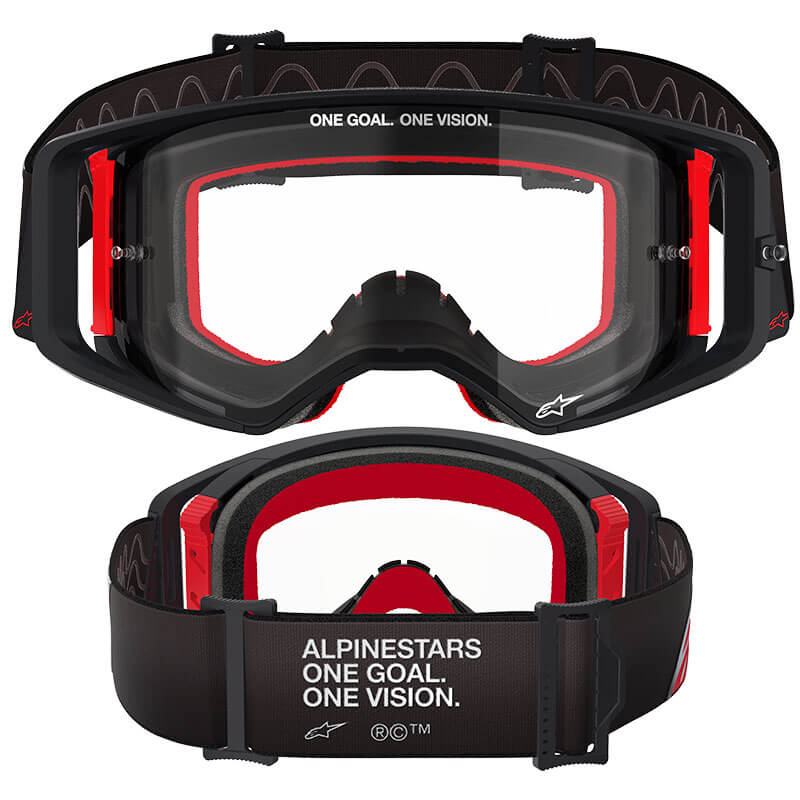 masque alpinestars supertech corp noir rouge clair 2025 cross