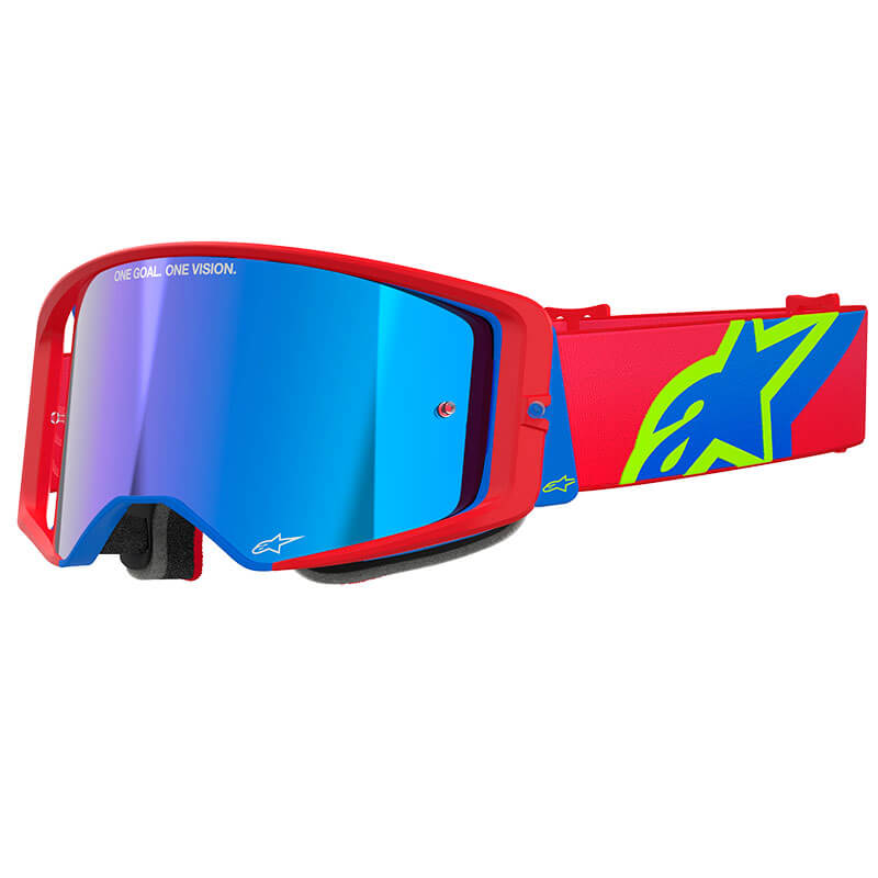 masque alpinestars supertech corp rouge bleu mirror 2025