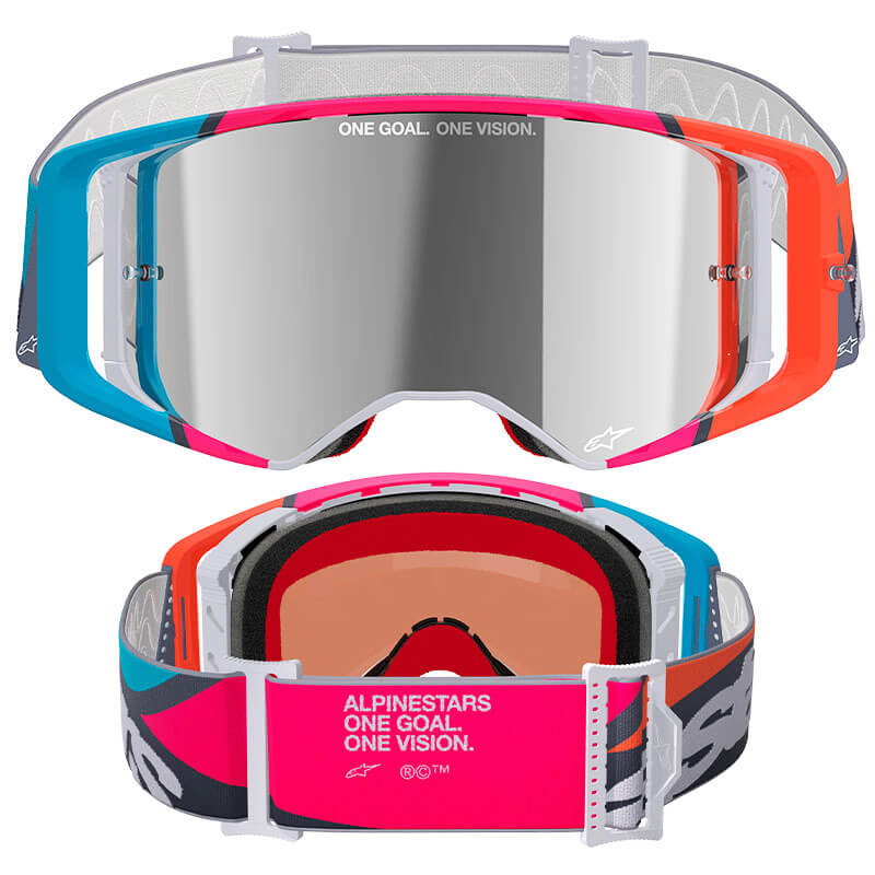 masque alpinestars supertech stream gris multi mirror 2025 cross