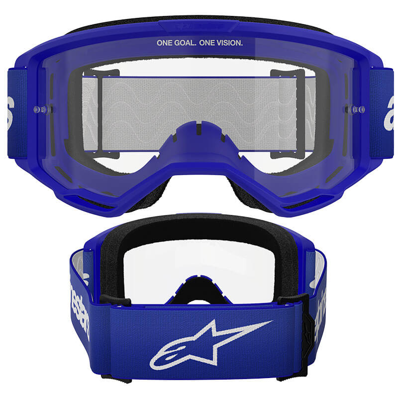 masque alpinestars vision 3 wordmark bleu clair 2025 cross