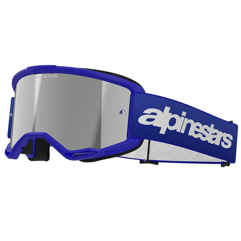 masque alpinestars vision 3 wordmark bleu mirror 2025