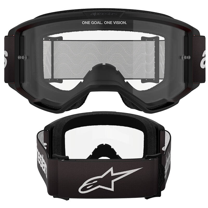 masque alpinestars vision 3 wordmark noir clair 2025 cross