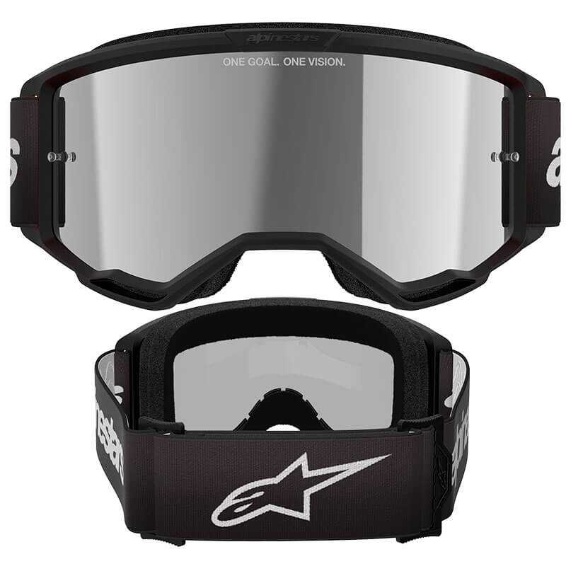 masque alpinestars vision 3 wordmark noir mirror 2025 cross