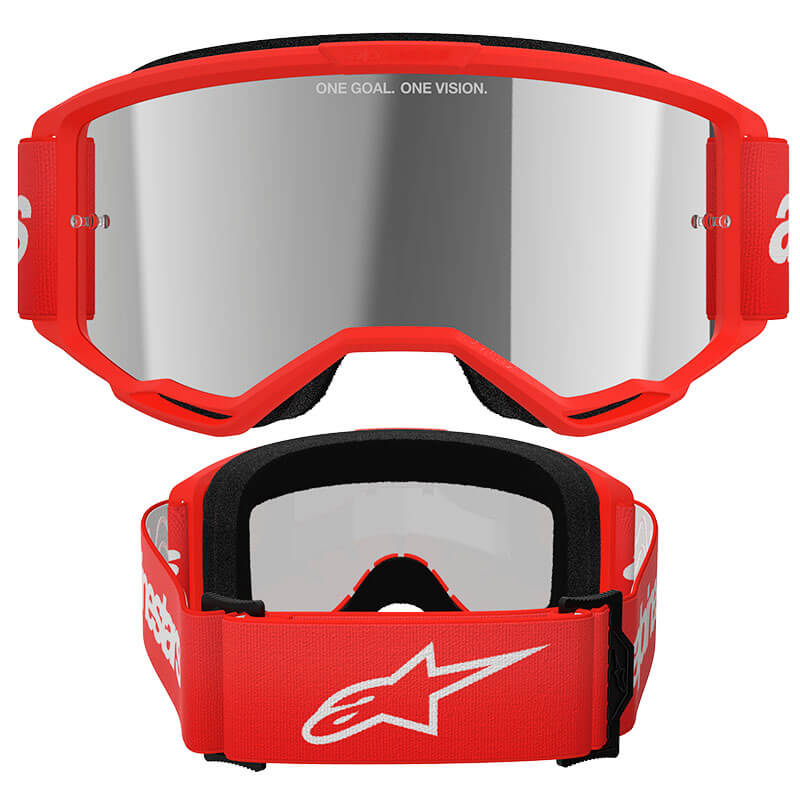 masque alpinestars vision 3 wordmark rouge mirror 2025 cross