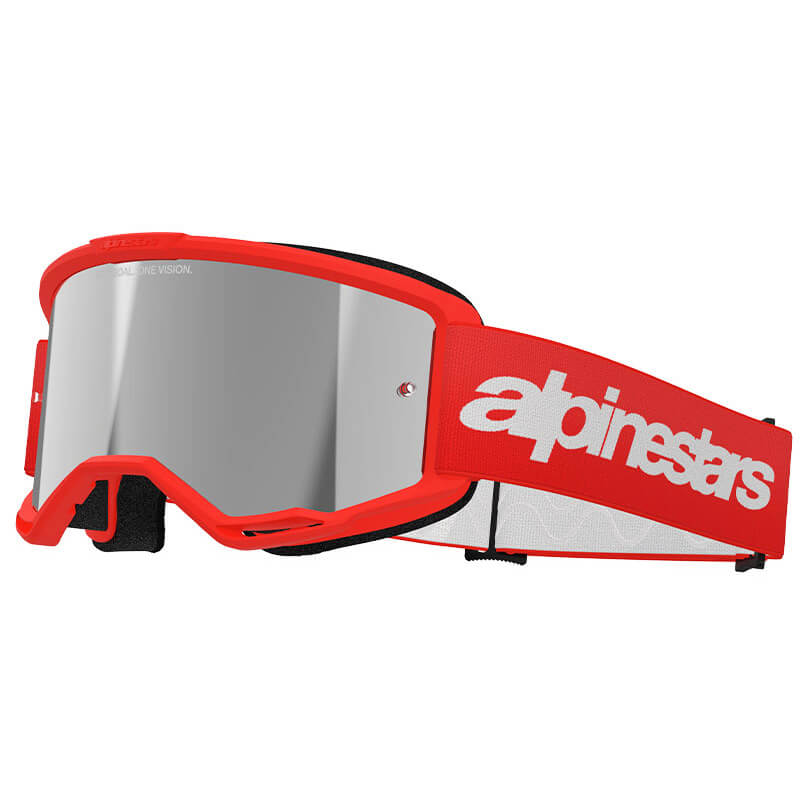 masque alpinestars vision 3 wordmark rouge mirror 2025