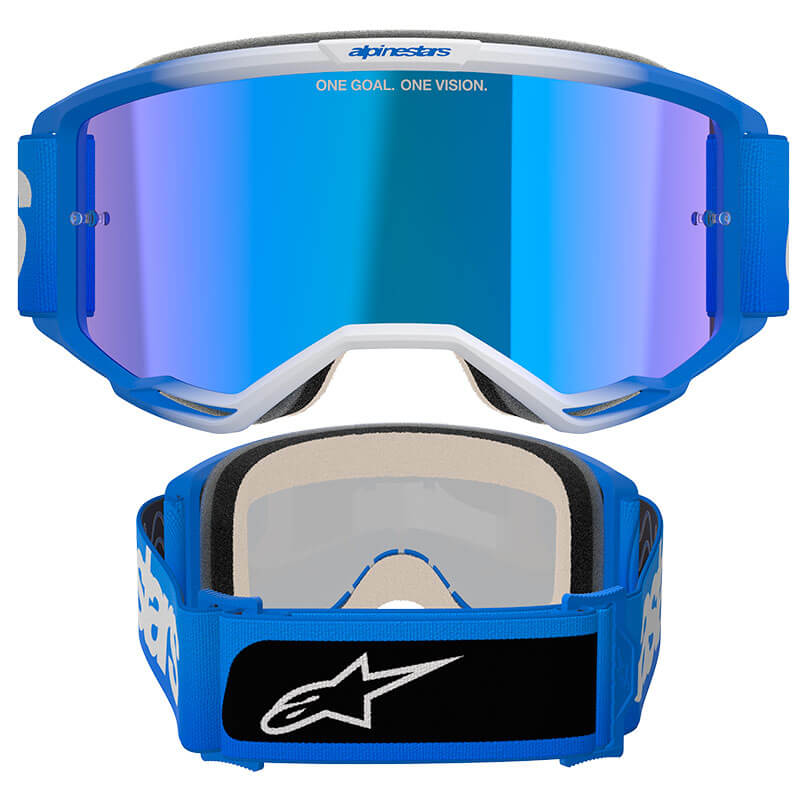 masque alpinestars vision 5 blaze bleu mirror 2025 cross