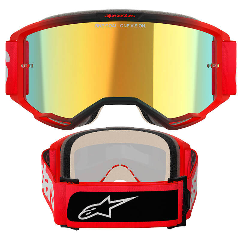 masque alpinestars vision 5 blaze rouge mirror 2025 cross