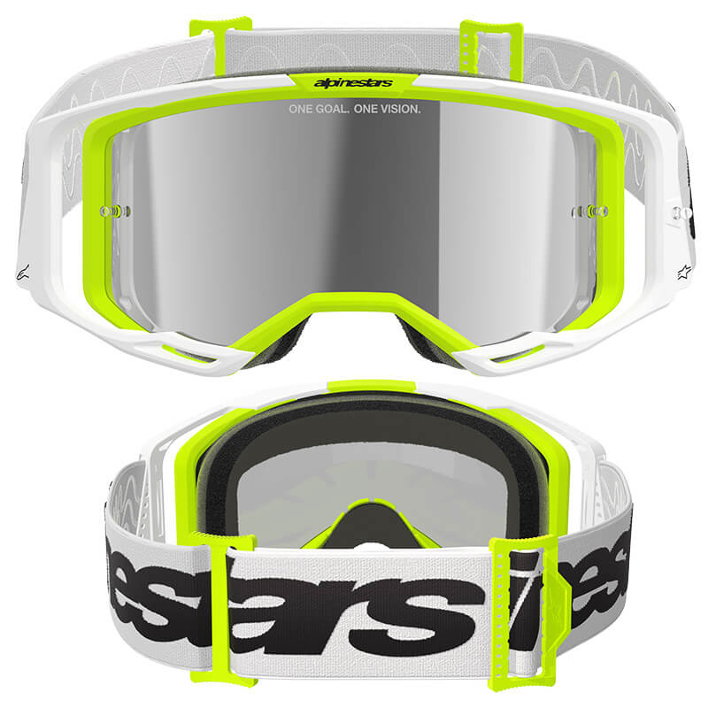 masque alpinestars vision 8 wordmark blanc mirror 2025 cross