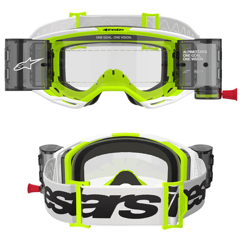 masque alpinestars vision 8 wordmark blanc rolloff 2025 cross