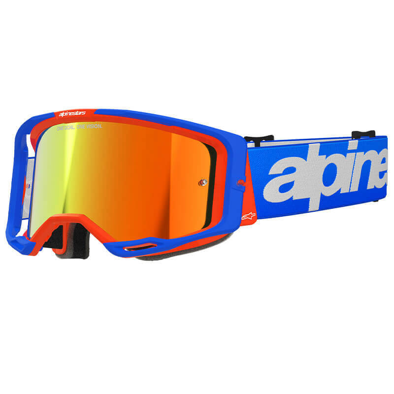 masque alpinestars vision 8 wordmark bleu mirror 2025