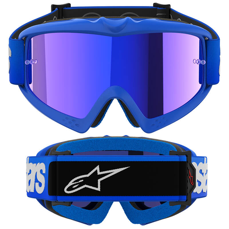 masque enfant alpinestars vision blaze bleu miroir 2025 cross