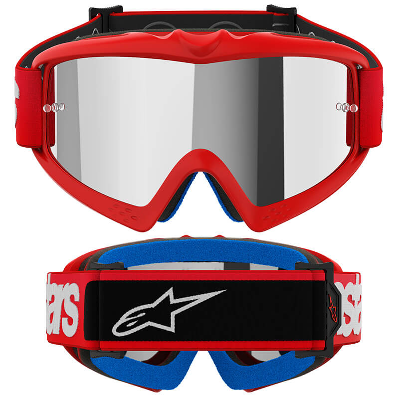 masque enfant alpinestars vision blaze rouge miroir 2025 cross