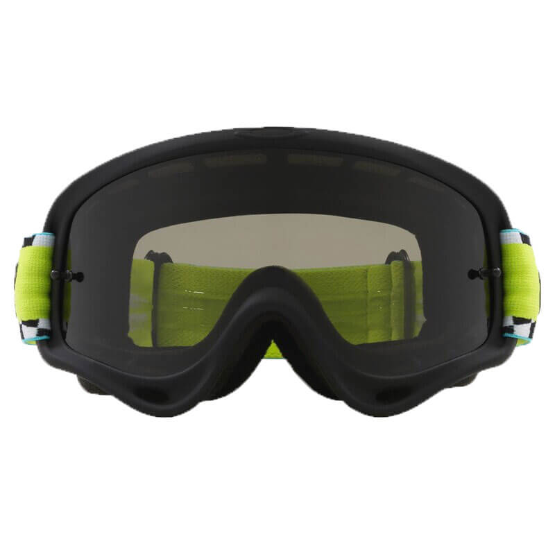 masque oakley o frame teal ckecks jaune bleu cross