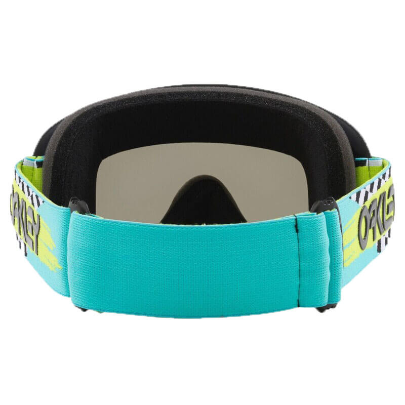 masque oakley o frame teal ckecks jaune bleu mx