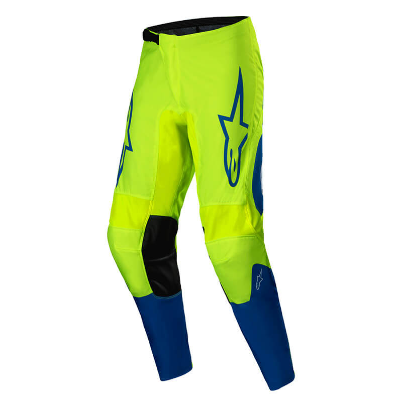 pantalon alpinestars fluid haul jaune fluo bleu 2025