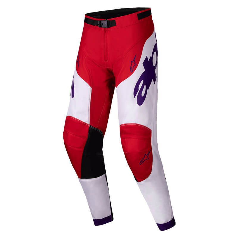 pantalon alpinestars racer veil rouge blanc violet 2025 mx