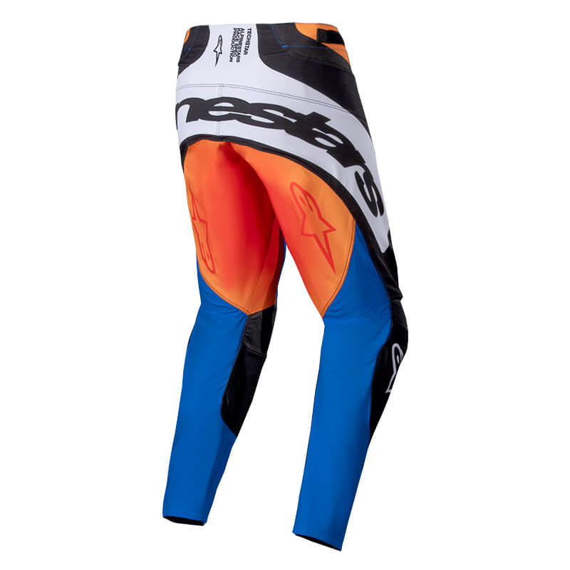 pantalon alpinestars techstar melt bleu orange 2025 cross mx