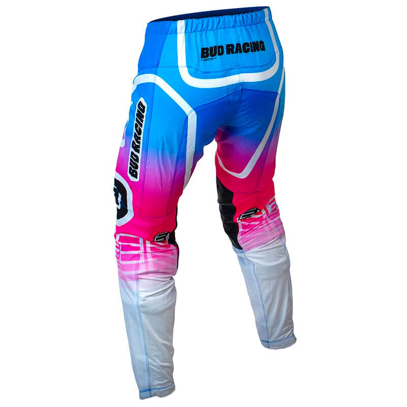 pantalon bud racing neon rose bleu 2025 cross