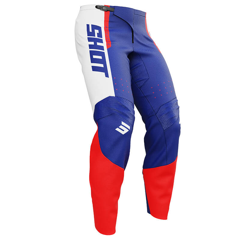 pantalon enfant shot draw league bleu rouge 2025 enduro mx