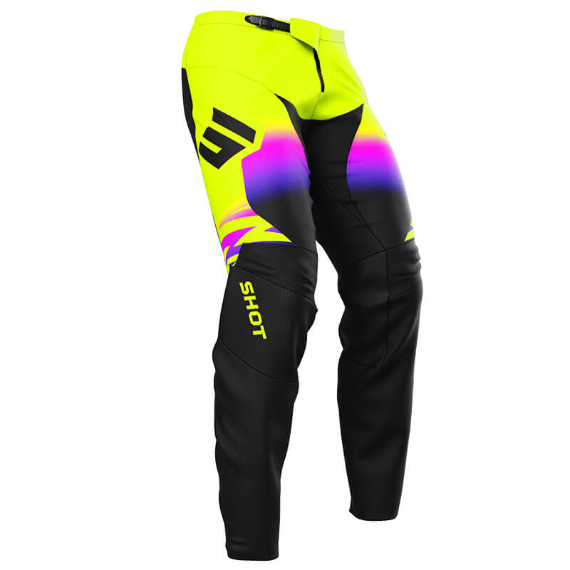 pantalon enfant shot draw x trem jaune fluo 2025 motocross mx