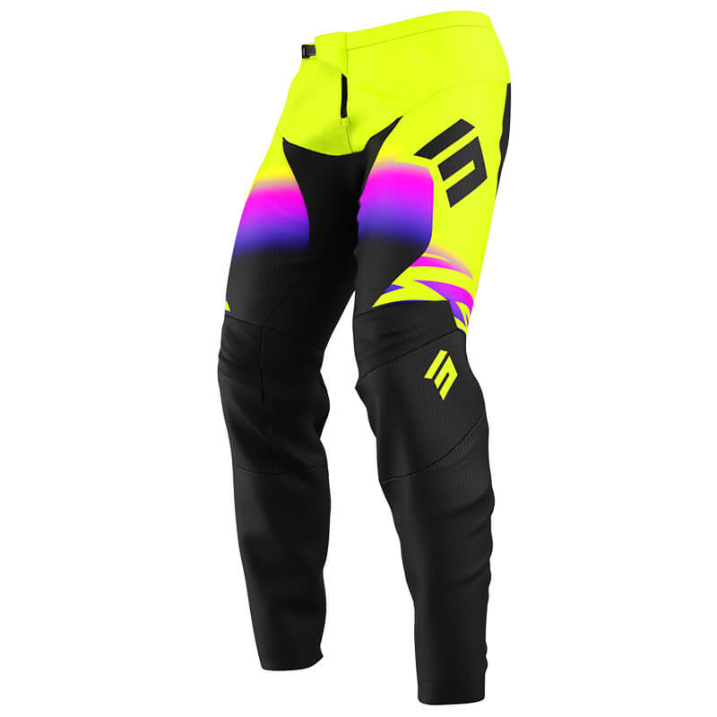 pantalon enfant shot draw x trem jaune fluo 2025 mx