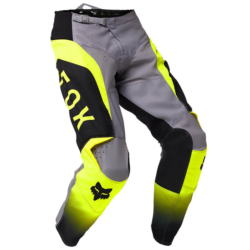 pantalon fox racing 180 lean gris jaune fluo 2025 mx