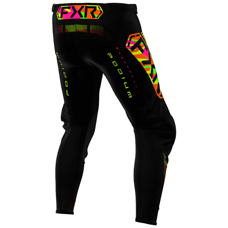 pantalon motocross fxr podium sherbet camo noir 2025 jf mx