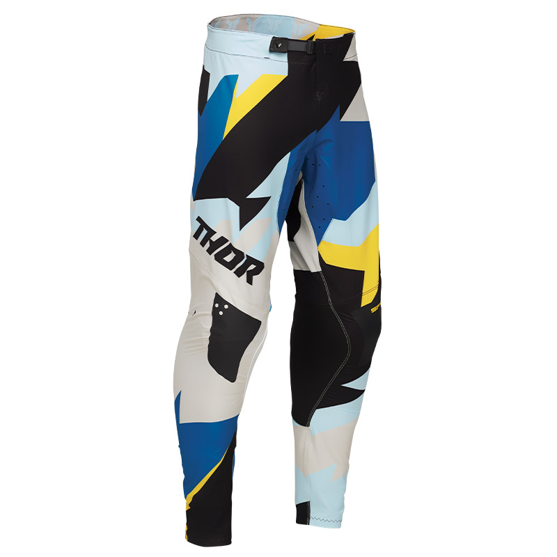 pantalon thor mx sportmode brave bleu jaune 2025 motocross