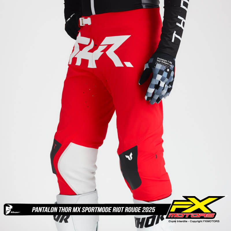 pantalon thor mx sportmode riot rouge 2025 sx