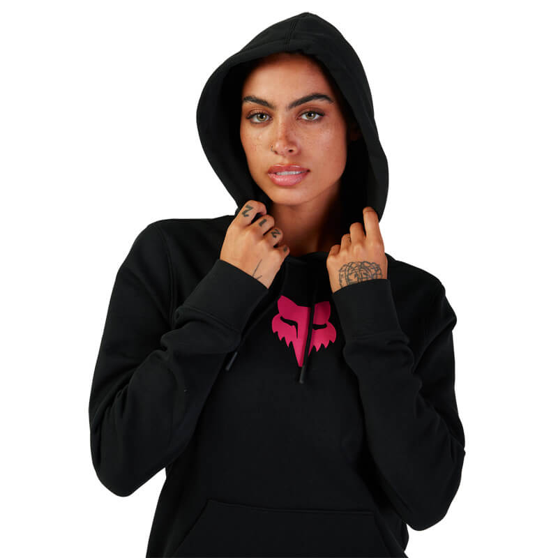 sweat femme fox racing head noir rose 2023 chaud