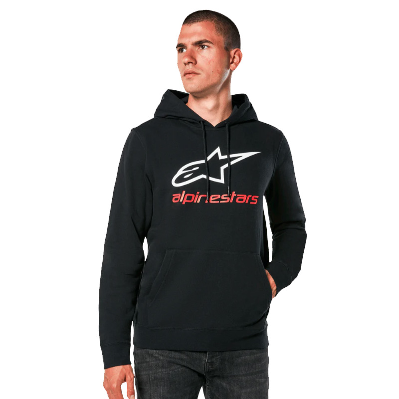 sweat zippe alpinestars always v3 noir blanc homme