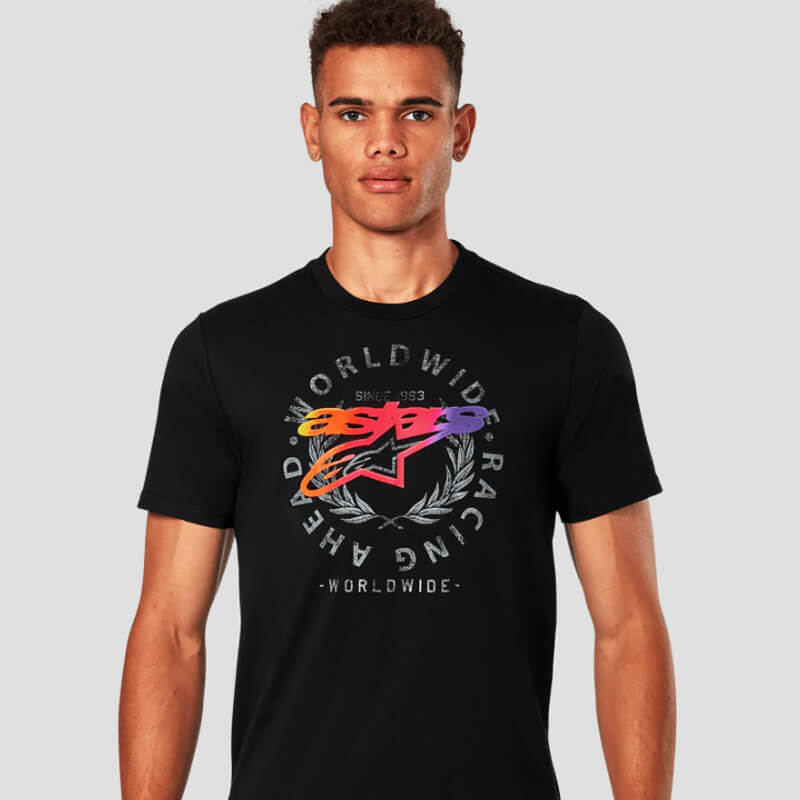 t shirt alpinestars overlay noir 2024 mx