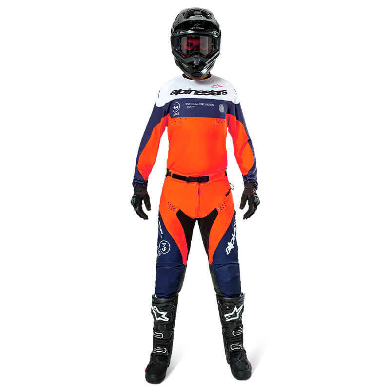 tenue alpinestars enduro pro dura orange 2025