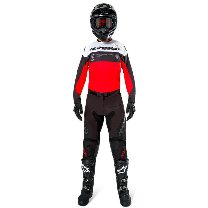 tenue alpinestars enduro pro dura rouge noir 2025